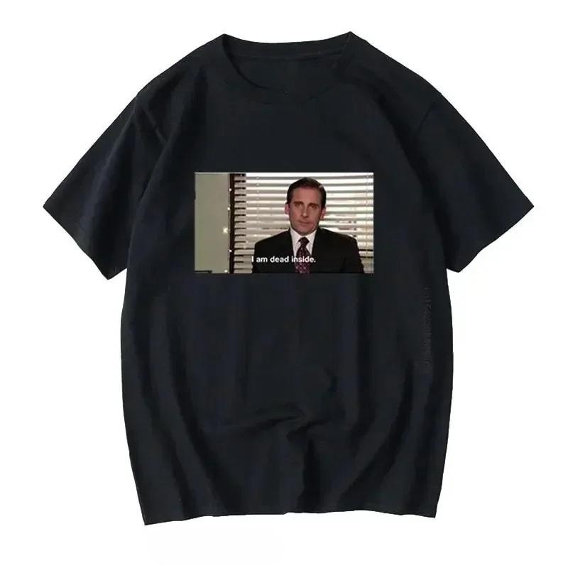 The Office Tv Show Mike Scott Tops Tee Novelty Short Sleeve Crew Neck TShirt Dwight Schrute T Shirt Women Man