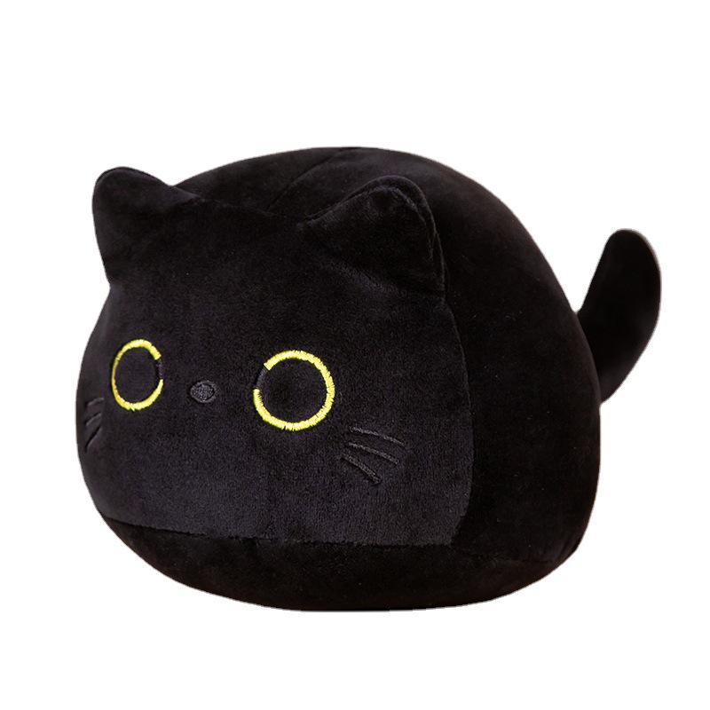 Soft Black Cat Plush Toy - Cute Cotton Kitten Doll