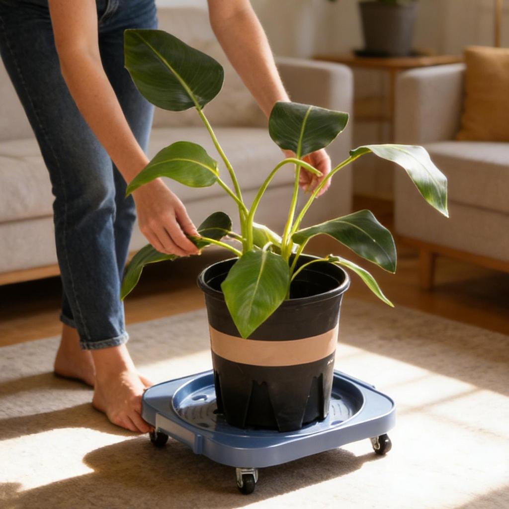 5 Gallon Water Bottle Jug Caddy With Wheels Garden Flower Pot Holder Plant Stroller Gas Cylinder Base Tray Mobile Base Stand