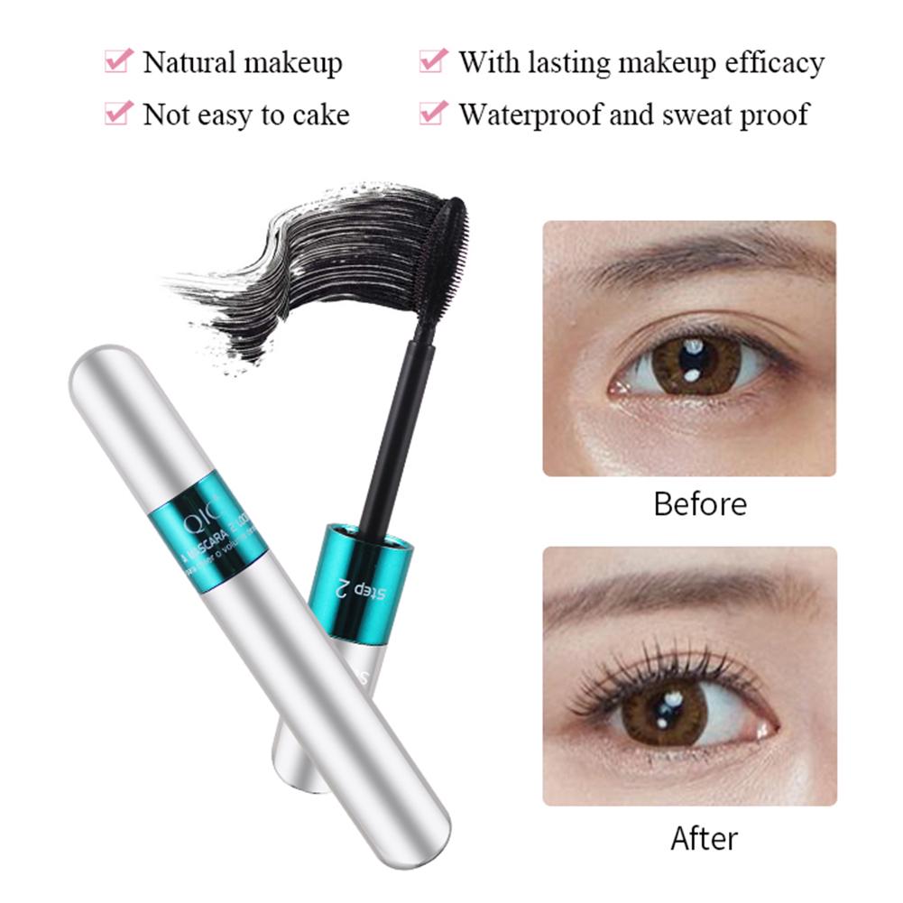 QIC Non Brush Mascara Head Curling Zhušťující Double Eye Cosmetic