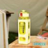 700ml Creative Portable Square Sports Water Bottle with Handle and Straw