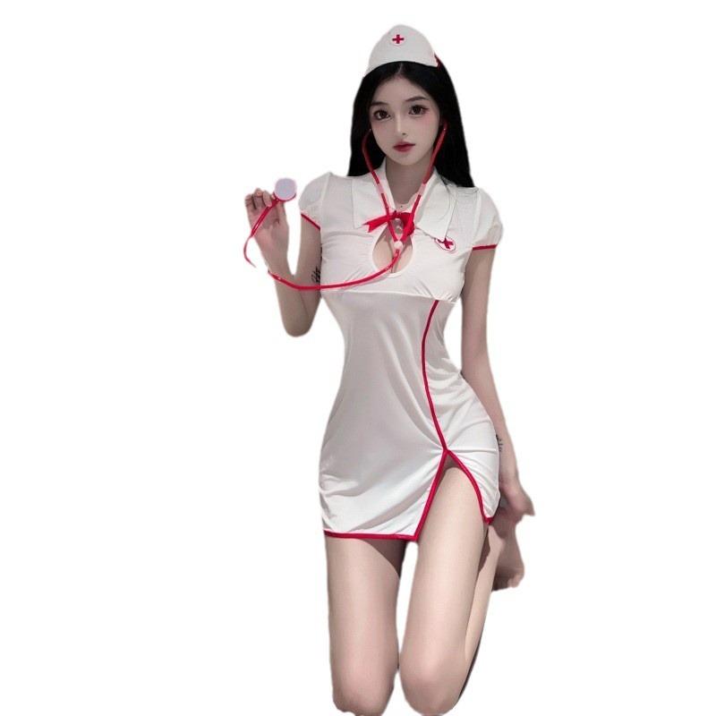 Sex Lingerie Premium Sexy Cosplay Female Nurse Uniform Hollow Uniform Seduction Passion Suit