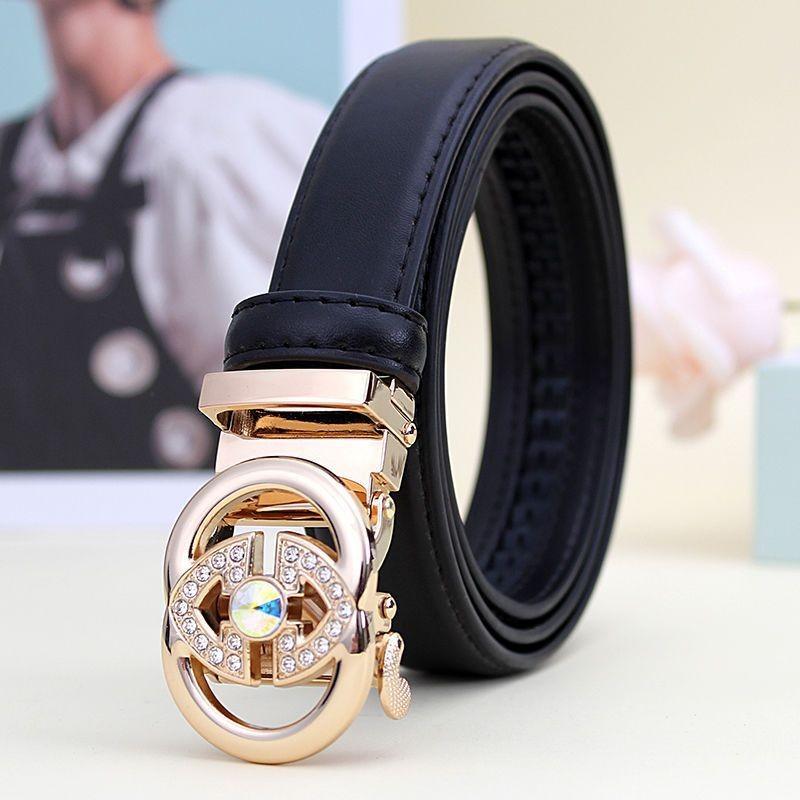 

Elegant Womens Casual Fashion Automatic Buckle Belt With Sparkling Rhinestones StyleA