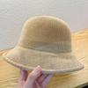 Thin Fisherman's Hats Knitted Sun Hat Fashion Women Bucket Hat  Outdoor Beach Vacation Wear