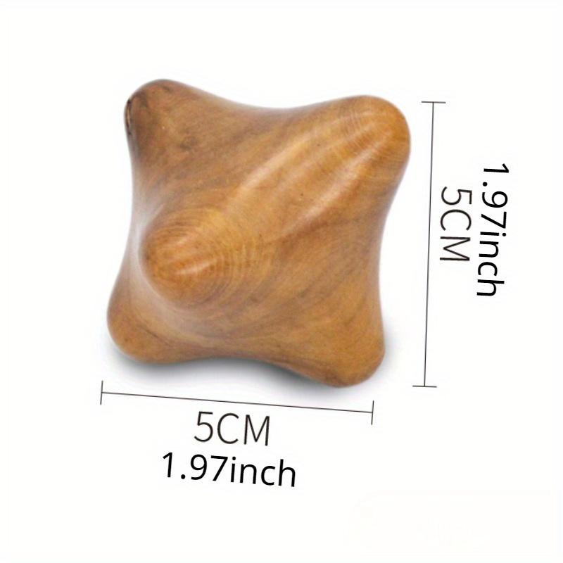 Шестигранный ручной массажный шар из сандалового дерева, массажный шар, оборудование для меридианного оздоровления, массаж глубоких тканей, акупрессурные кольца жёлтый