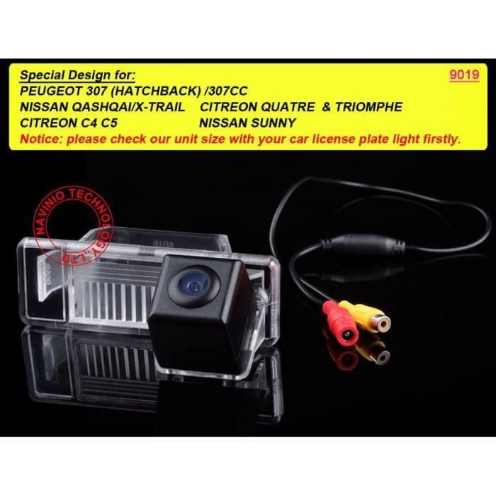 Caméra de recul voiture imperméable ip67 avec vision nocturne pour peugeot 307 307cc citroen quatre &amp; triomphe c4 c5/ nissan qash