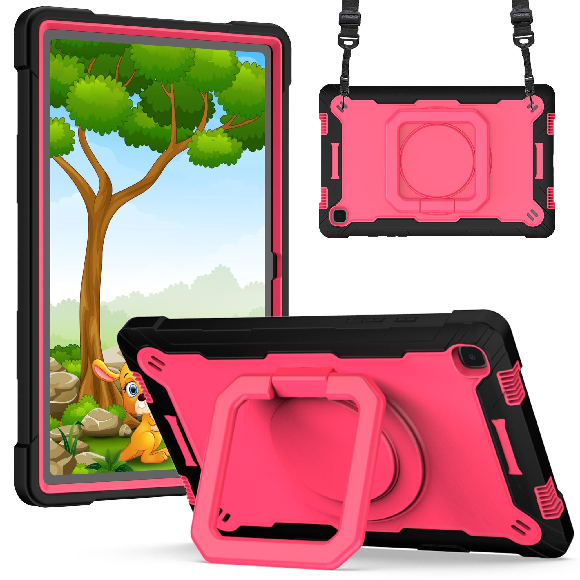 Coque résistante aux chutes pour Samsung Tab A7 10,4 pouces (SM-T500/T505), Support rotatif à 360°, avec bandoulière réglable Tab A7 10.4inch 2022