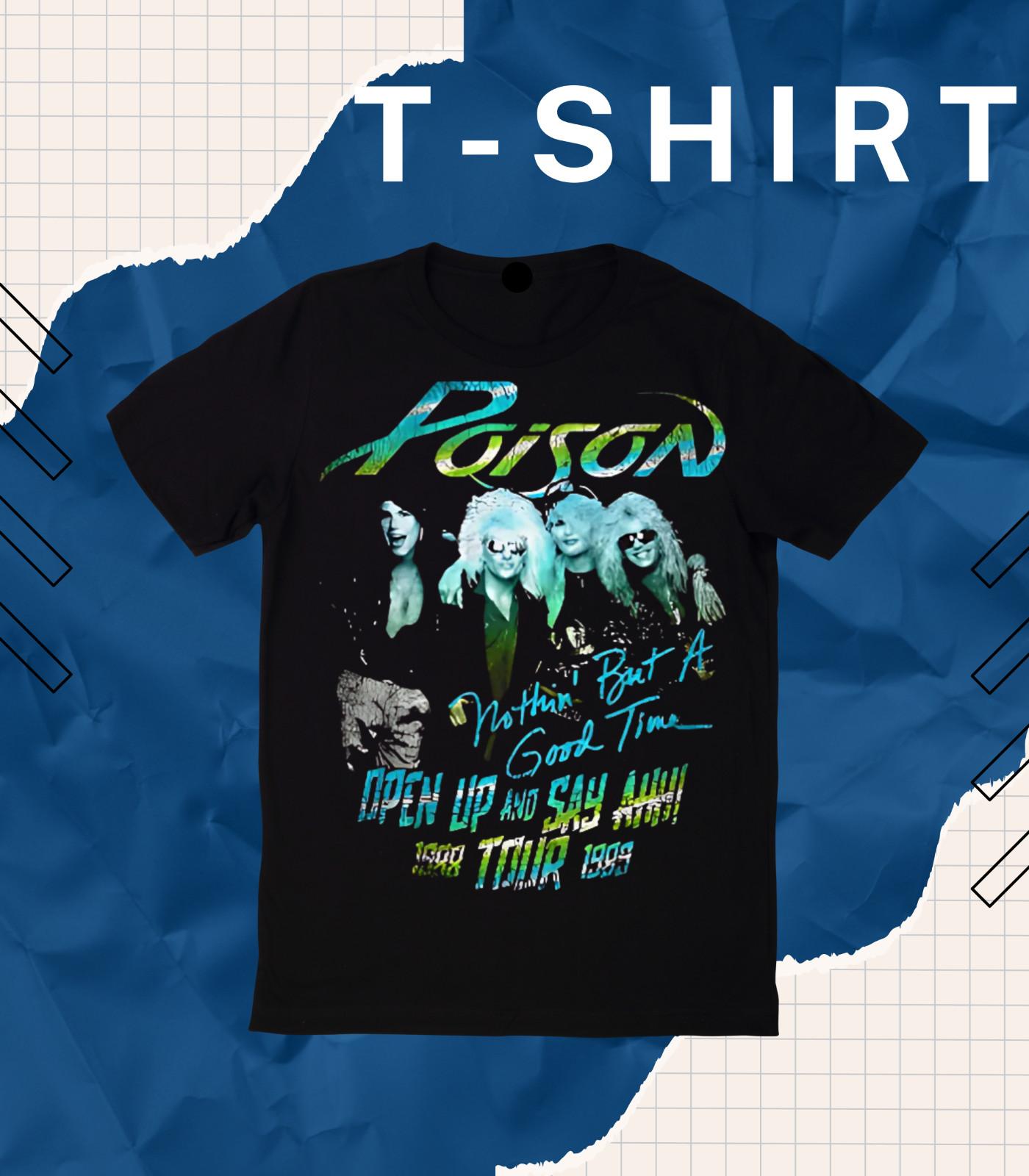 Poison Open Up Say Ahh Альбом Тур 1988 Футболка Рок-группа Арт Музыка Мерч EB. 2XL