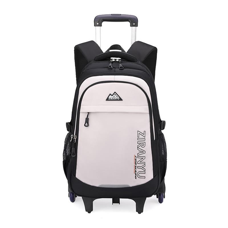 Junior High School Student Trolley Backpack Simple High Quality Ins Campus Rolling Backpack