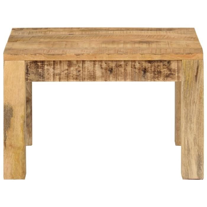 350321 vidaXL Table basse 55x55x35 cm Bois de manguier massif