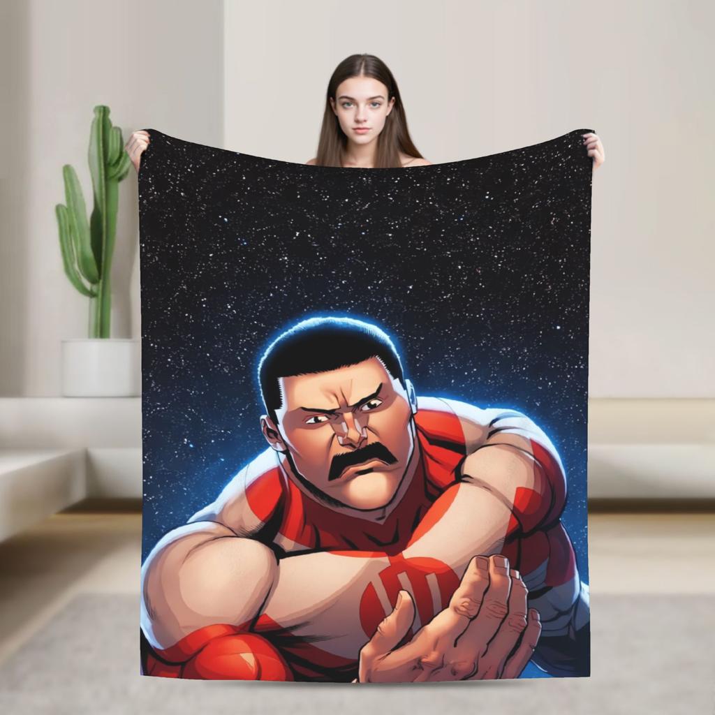 Invincible Thragg Blanket  Soft Warm Fashion Plush Throw Blanket For Outdoor Travel Flannel Bedspread Bed Cover