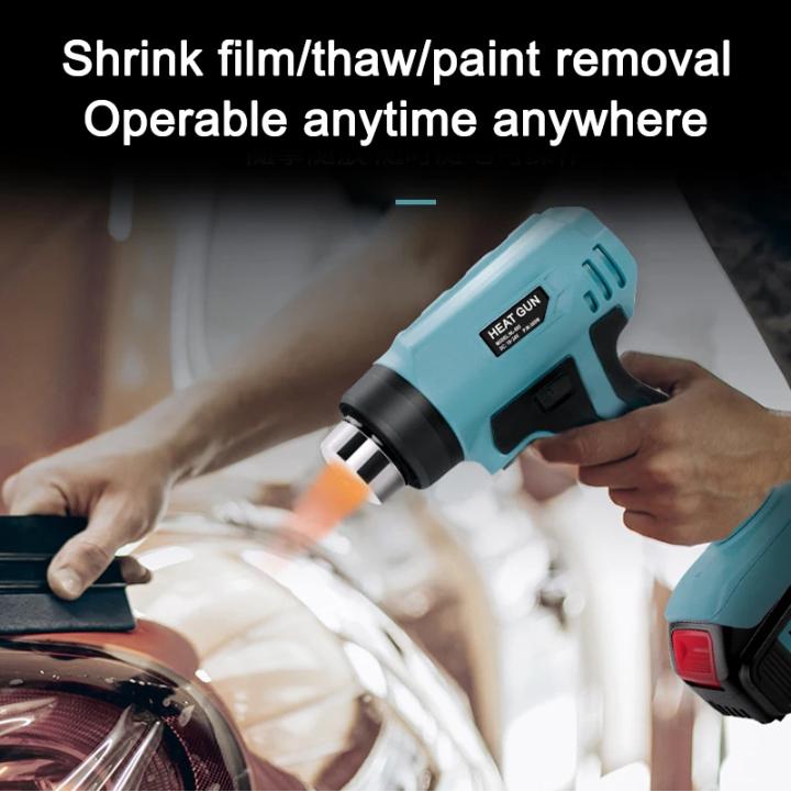 Cordless Heat Gun for Dewalt 20V Battery Hot Air Gun with LCD Digital Display 360W Dust Blowing Tool
