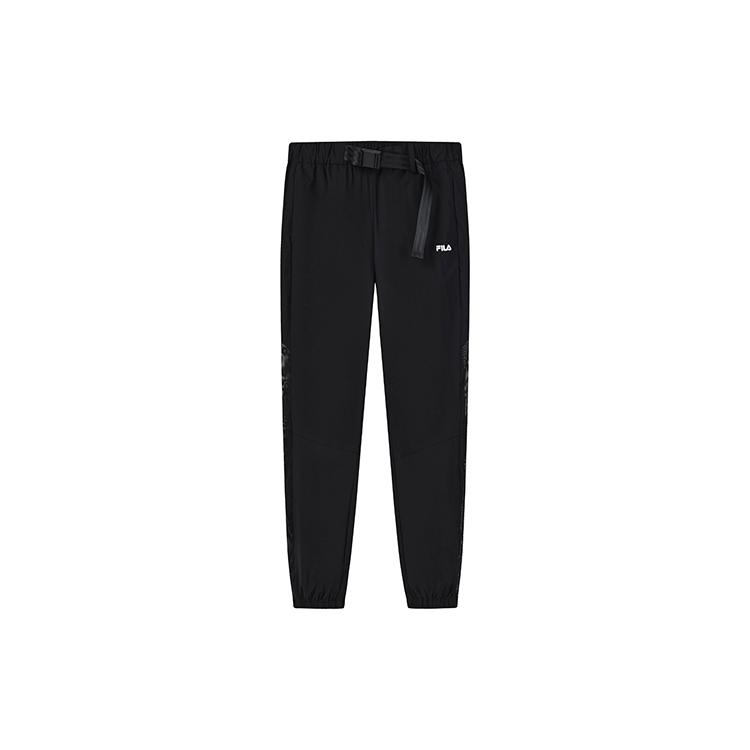 New FILA Knitted Sweatpants Women's Jet Black F11W229803FBK