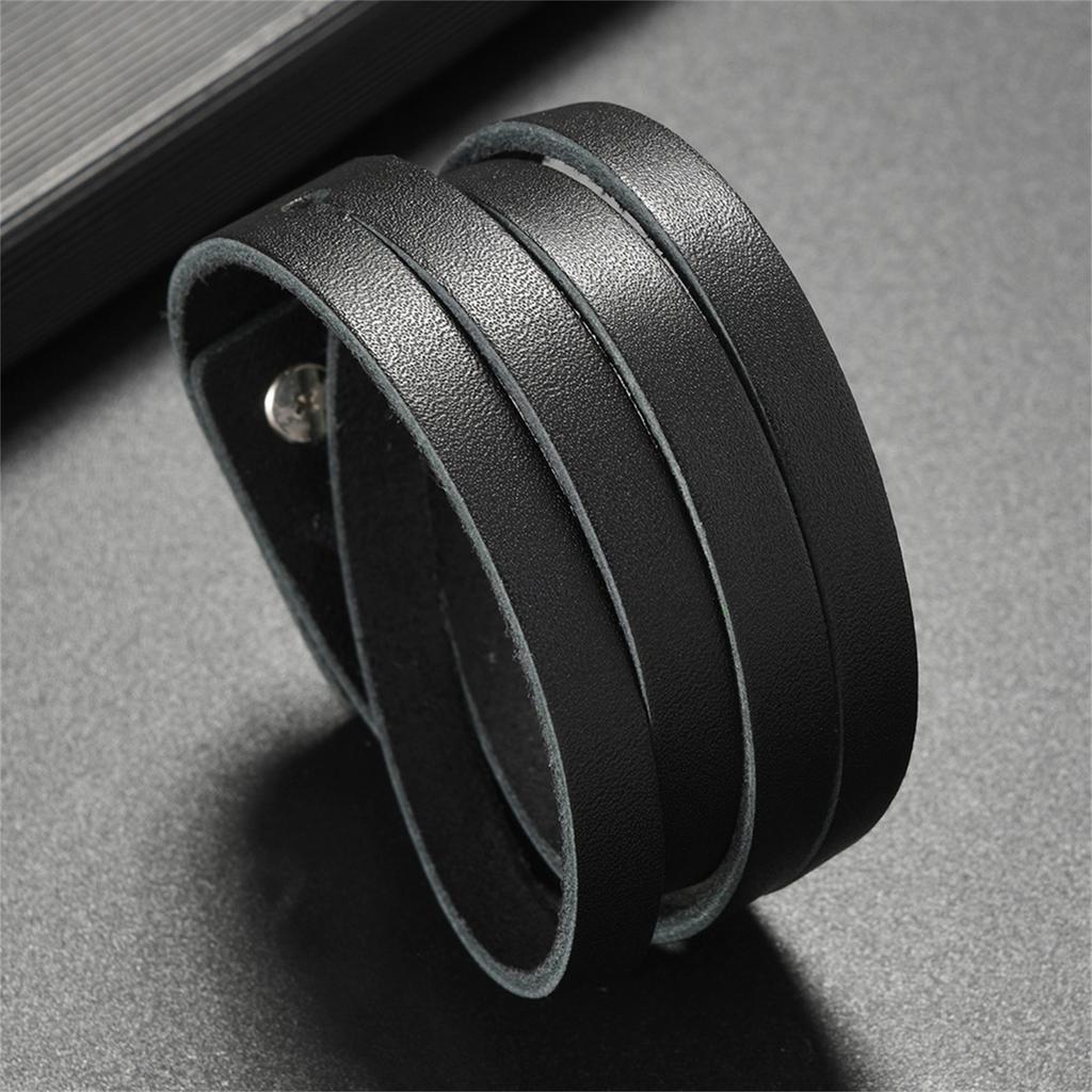 Adjustable Vintage Leather Leather Bracelet for Men and Women With Alloy Clasp Length Portable Jewelry
