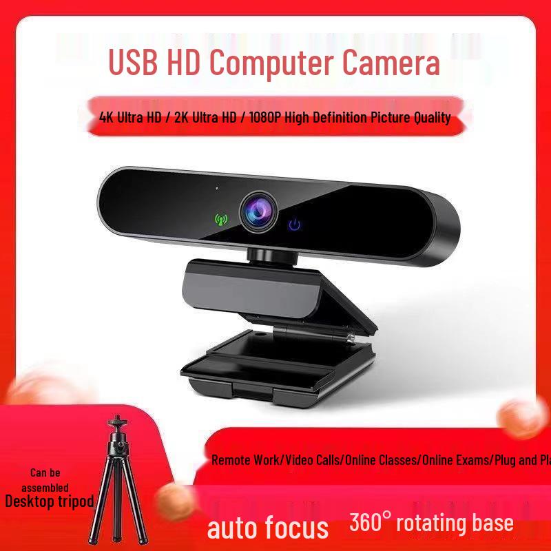X13 HD Webcam: 1080p/2K/4K USB Camera for Online Classes & Live Broadcasts