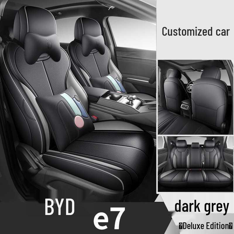 2026 BYD E7 Car Seat Cover - Perforated Leather, Breathable, Full Coverage, All-Season Cushion