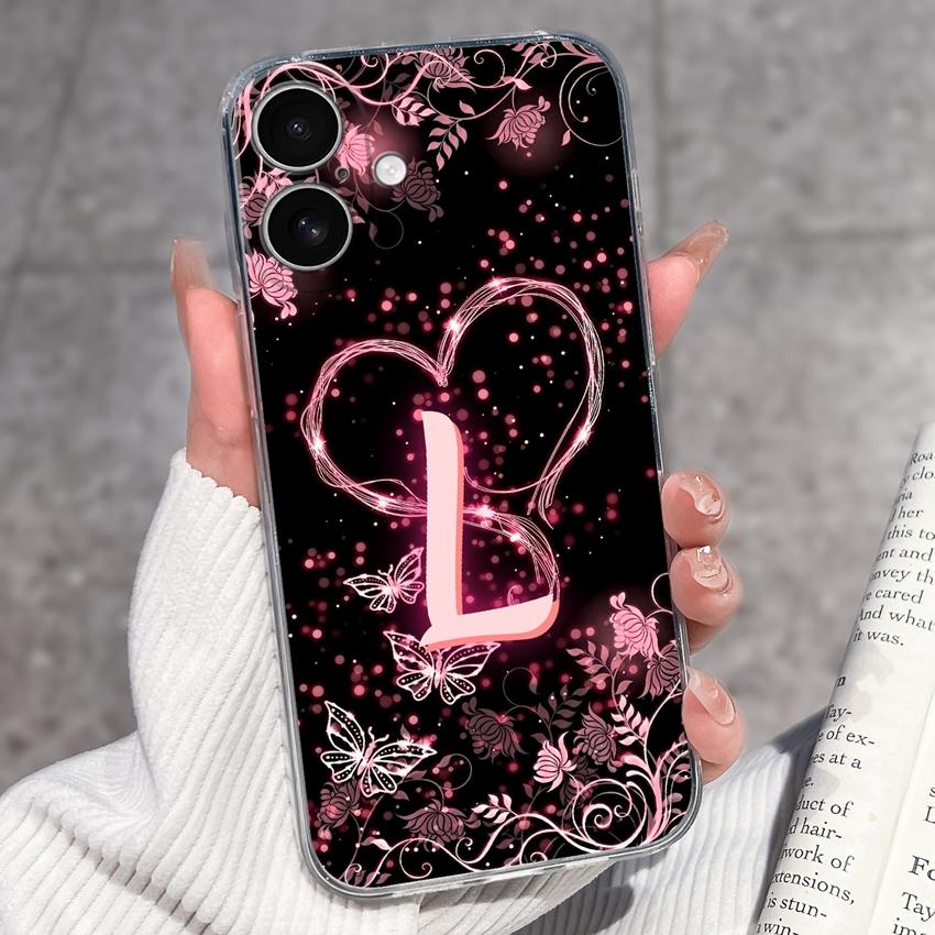 Für iPhone 17 16 15 14 Pro Max Plus 16e 17air Schöne goldene Buchstaben Handyhülle Transparentes TPU Anti-Sturz Schutz Ultra Dünne Hülle Für iPhone Capa