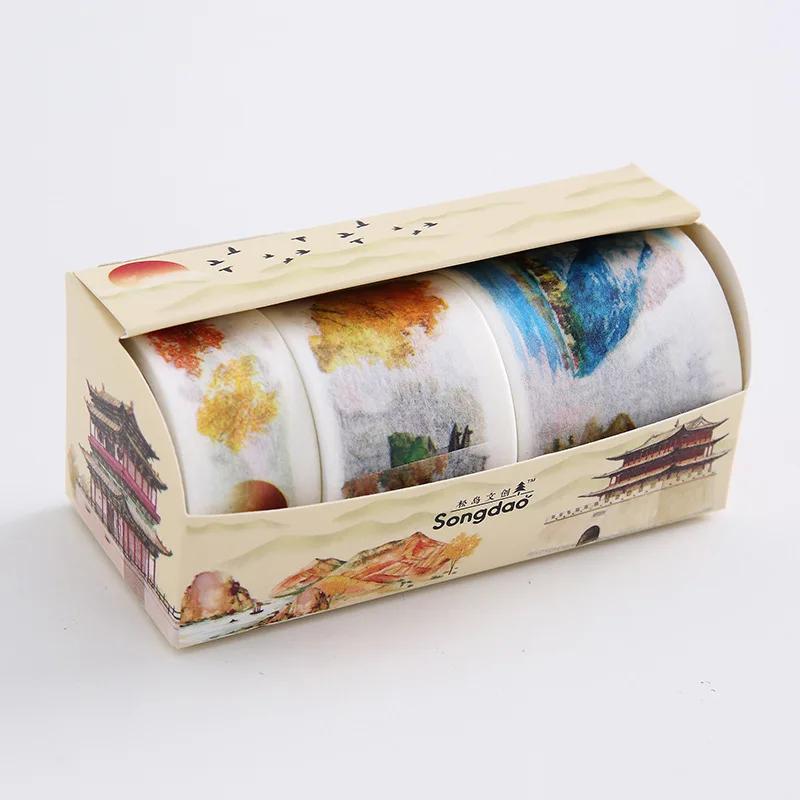 Beautiful Flower Anime Washi Tape Set 9cm Diy Decoration Scrapbooking Planner Masking Adhesive Tape Label Sticker Stationery