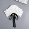 Perfect Match Women'S Double Layered Pleated Pointed Fake Collar Lace Up False Collar Decorative Retro Ladies Doll Shoulder Wraps Cape
