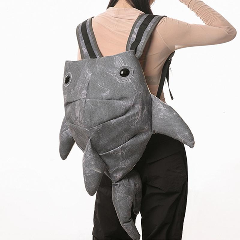 Wysoki wygląd Uroczy plecak wieloryb z zoo Zabawny plecak szkolny z postacią zwierzęcą Plecak o dużej pojemności odporny na plamy