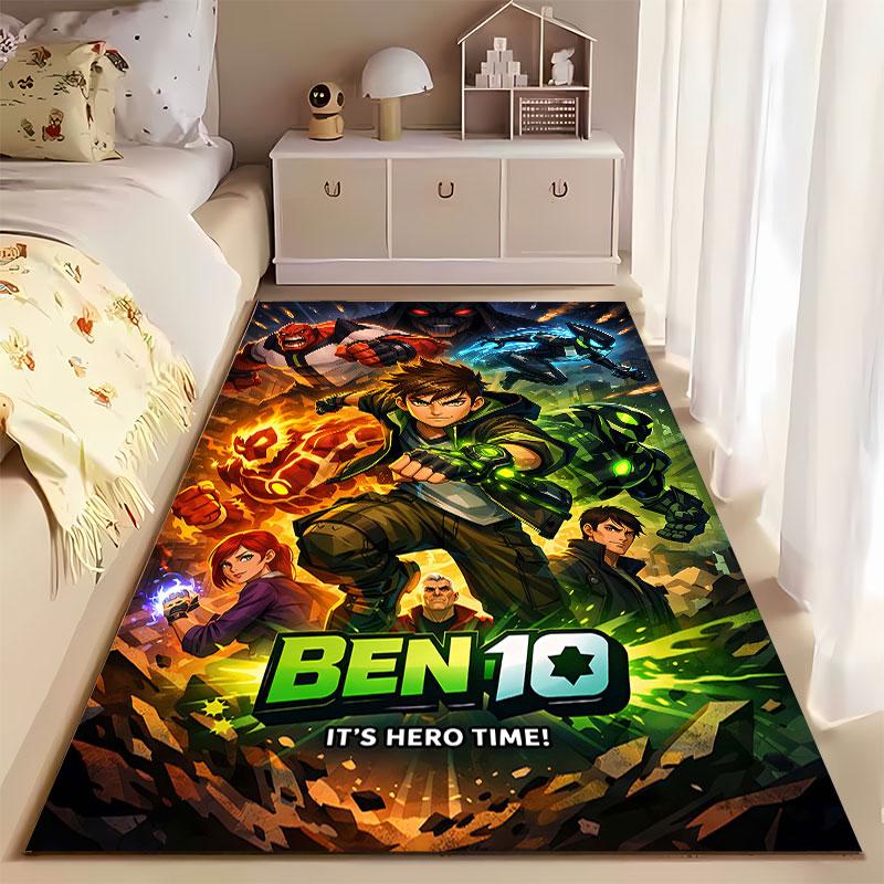 Ben 10 Heroic Action Scene suitable as a non-slip mat for the living room or bedroom sofa