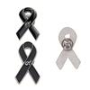 10 Piece Stylish Black Ribbon Badge For Cancer Awareness Programs And Formal Clothing Alloy Enamel Brooch Corsage Pin
