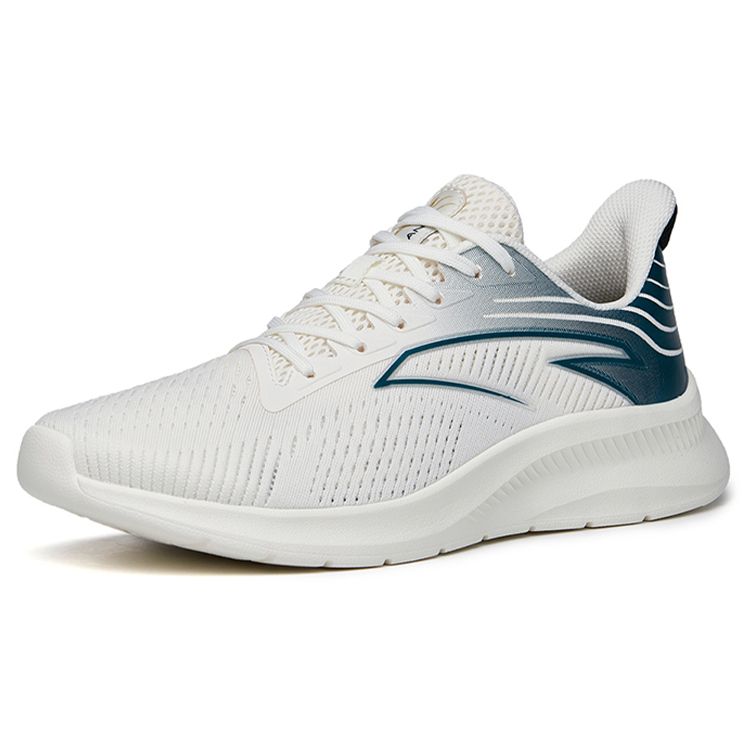 Anta Comfortable Shock Absorbing Non-Slip Durable Low-Top Running Shoes Men Sneakers White Blue 912235521-3