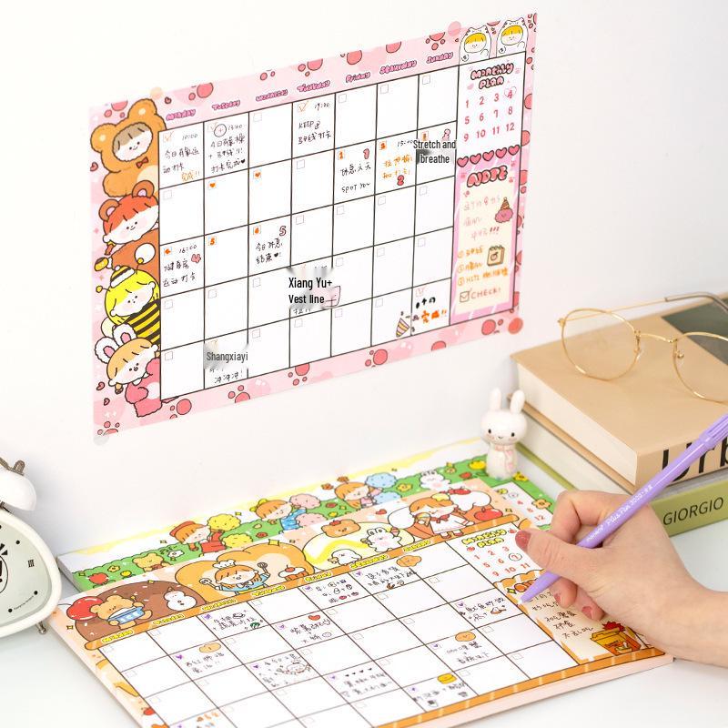 Simple Fresh Monthly Planner: Work, Weight Loss, Weekly Schedule & Memo Notebook for Students & Office