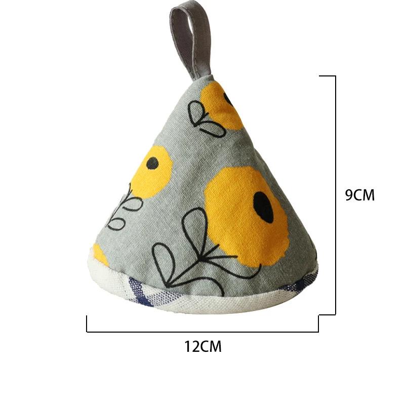1PC Cute Cartoon Oven Mitts Triangle  Cotton Baking Insulation Microwave Heat Resistant Non-slip Gloves Handschoen Hand Clip