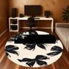 1pc bow ribbon Round Chair mat office Area Rug - Non-Slip, Floor Mat for Office, Bedroom, and Indoor Decor p127144
