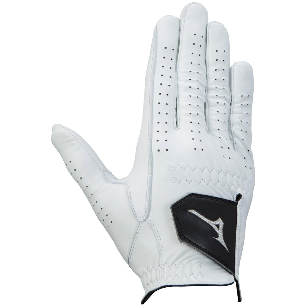 MIZUNO Kyokaku Golf Right Lambskin x 5MJMR011 Men's Glove, Hand, 0.8" 0.5" Lambskin, White, 23cm,