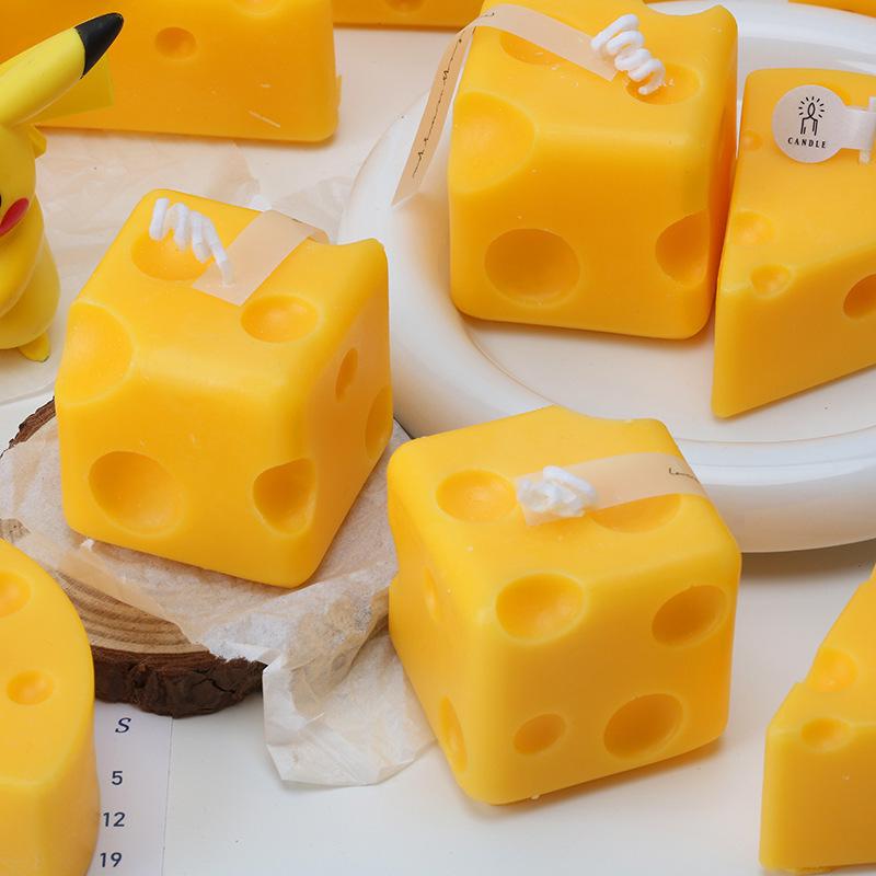 Cheese-Shaped Scented Candle: Handmade Gift & Party Favor Incense Ornament