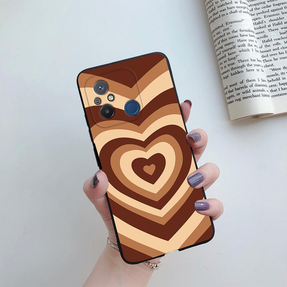 For Xiaomi Redmi 12C Case Cute Love Heart Phone Case Bumper Back Shockproof Soft TPU Cover For Redmi 12C 12 C Case Fundas 6.71''