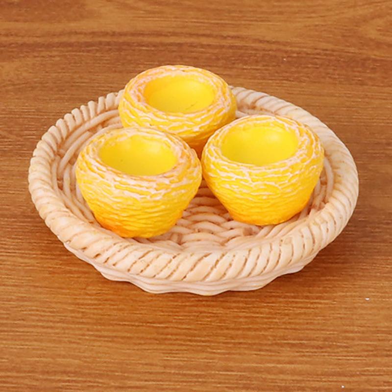 1/12 Dollhouse Mini Bread Hamburger Juice Set Simulation Kitchen Breakfast Food For Dolls House Decor Kids Pretend Play Toys