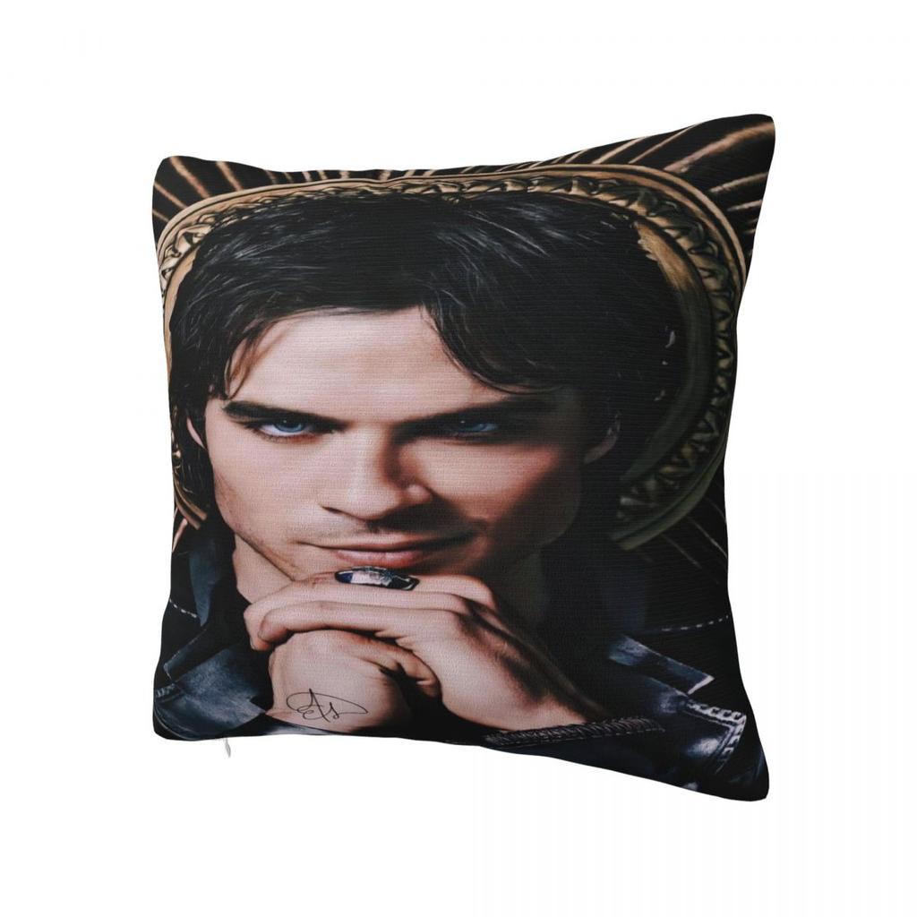 Damon Salvatore Pillow Case Novelty Pillow Cover Square Printed Cushion Cover Pillowcases For Sofa Home Decoration