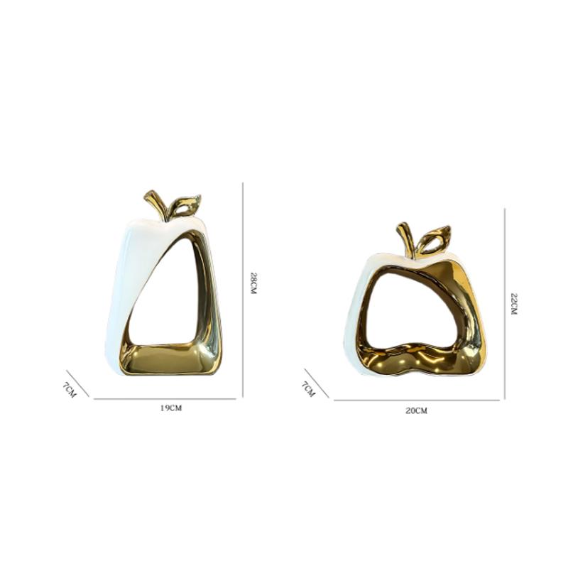 Now Ceramic Apple Ornaments Abstract Art Table Decoration Living Room TV Cabinet Wine Cabinet Ceramic Aesthetic Decoration