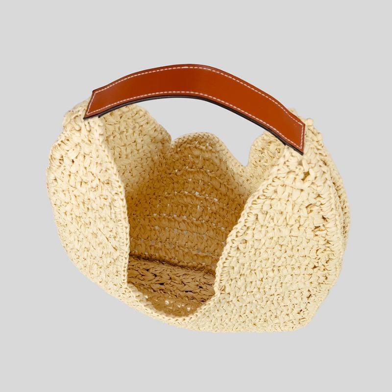 Spring and Summer Hand-woven Straw Wrap Paper Rope Crescent Bag Fashion Everything Armpit Bag Women Seaside Beach Bag