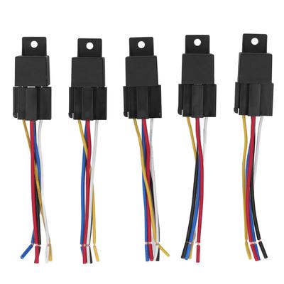 5 Pièces Relais Automobile 5 Broches Cuivre Coque ABS Connexion Stable Ordonnée Relais de Voiture 12V 40A