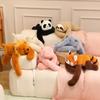 50/60CM Lovely Lion Panda Sloth Elephant Piggy Plushie Toy Plush Animal Can Lie on the Shoulder Cushion Creative Kids Gift