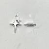 Antique Silver Zinc Alloy Four-Pointed Star Pendant Charm
