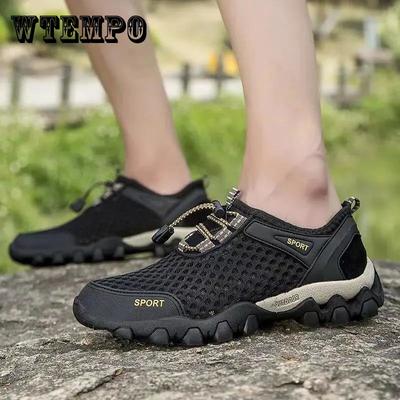 Men's Summer Breathable Sports Casual Shoes Soft Sole Non Slip Sports Flat Single Shoes Lightweight Sneakers