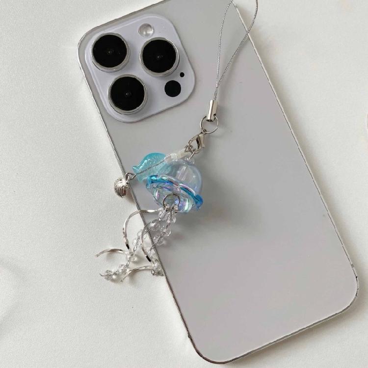 Unique Jellyfish Phone Accessory Acrylic Mobile Strap Phone Pendant for Adding a Touch of Oceanic Charm to Your Outfits