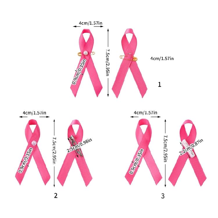 200 Pack Pink Ribbon Pins Health Awareness Pins Brooch Lapel Pin Ribbon Corsage
