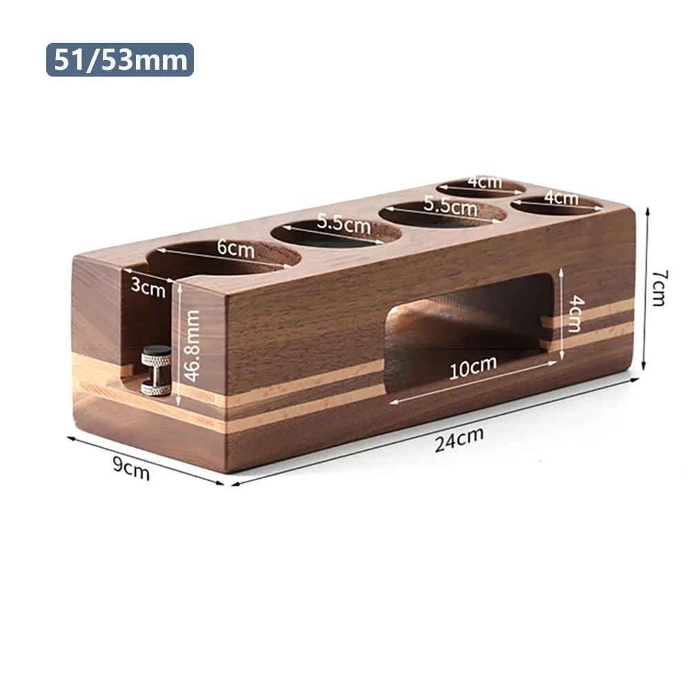 Coffee Tamper Holder 51mm/58mm Wood Coffee Tamper Stand Espresso Tampering Mat Support Base Rack Coffee Accessories Barista Tool