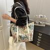 Beautiful casual niche design sense flower texture high sense temperament large capacity shoulder armpit bag