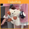 Cute Calico Cat Soft Plush Crossbody Bag With Zipper Closure For Daily Use