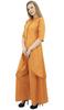 Phagun Asymmetrical Kurta Kurti Solid Beige Indian Clothing With Palazzo