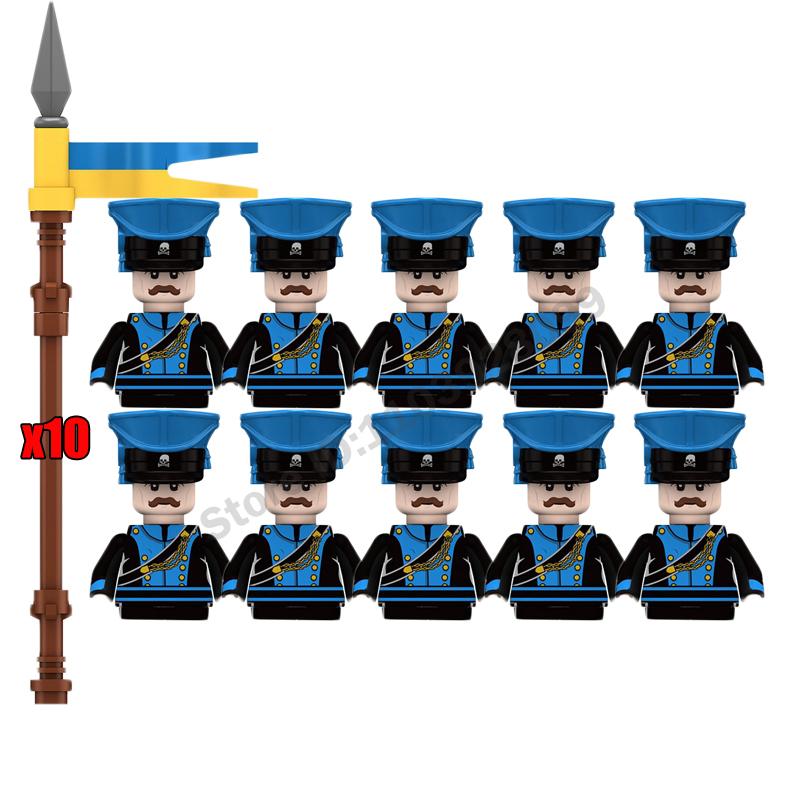 Medieval Military Building Blocks Napoleonic Wars Castle Knight Soldier Figures Weapons Guns British French Marshal Infantry Toy