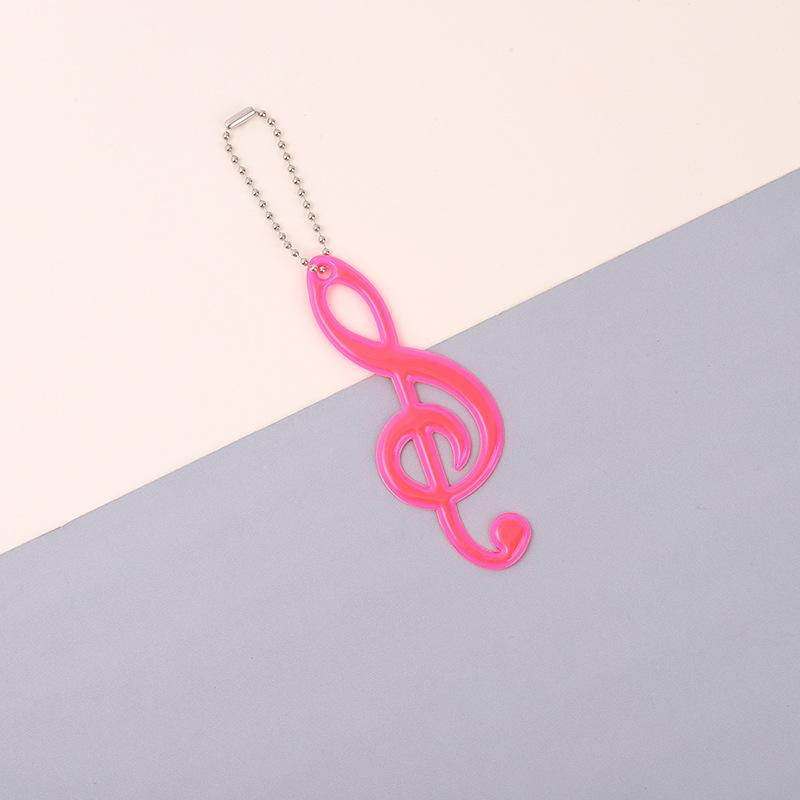 2Pcs Color Music  Safety Reflector Reflective Keychains Car Keyrings Charm Bag Accessories for Jacket BackPack Strollers Wheelchairs