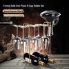 Shangqi French Gold Inverted Wine Rack & Crystal Stemware Set